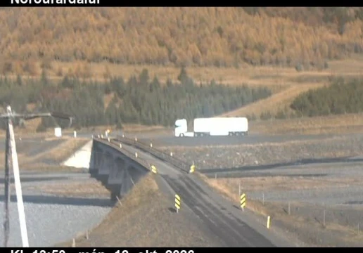 Road camera, road 1, road surface, looking north, Nordurardalur, Skagafjordur, North