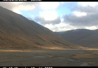 Road camera, road 1, looking north (2), Nordurardalur, Skagafjordur, North