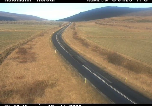 Road camera, road 85, looking north, Kaldakinn, Northeast