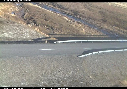 Road camera, road 85, road surface, Finnafjordur, East