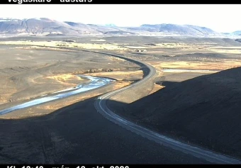 Road camera, road 1, looking east, Vegaskard, Northeast