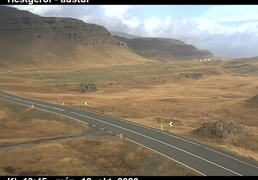 Road camera, road 1, looking east, Hestgerdi, Southeast