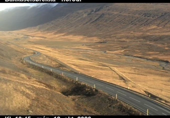 Road camera, road 1, looking north, Bakkaselsbrekka, North