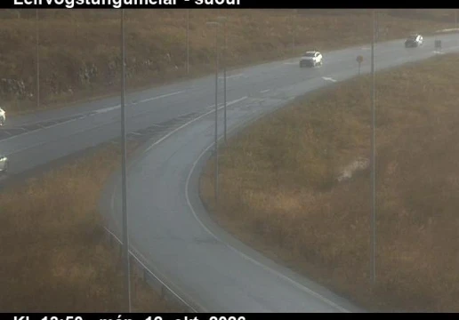 Road camera, road 1, looking south, Leirvogstungumelar, Capital Region
