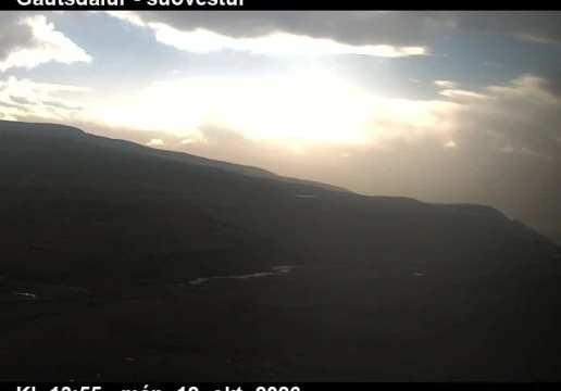 Road camera, road 61, looking south-west, Gautsdalur, Westfjords
