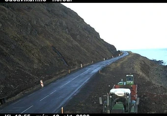 Road camera, road 61, looking north, Sudavikurhlid, Westfjords