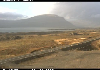 Road camera, road 1, up Berufjordur, Gautavik, East