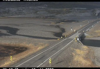Road camera, road 1, towards Hvalnes, Hvaldalsa, East