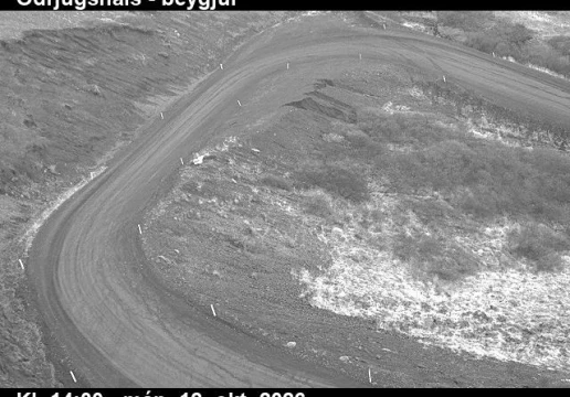 Road camera, road 60, bends, Odrjugshals, Westfjords