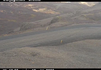 Road camera, road 60, hill, Odrjugshals, Westfjords