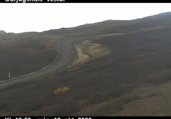 Road camera, road 60, looking west, Odrjugshals, Westfjords