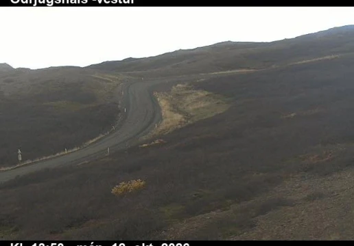 Road camera, road 60, looking west, Odrjugshals, Westfjords