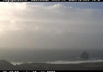 Road camera, road 443, towards Eldey, Reykjanesviti lighthouse, Southwest