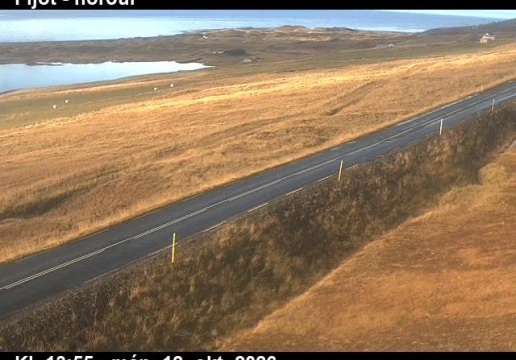Road camera, road 76, looking north, Fljot, North