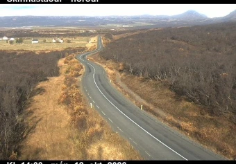 Road camera, road 85, looking north, Skinnastadur, Oxarfjordur, Northeast