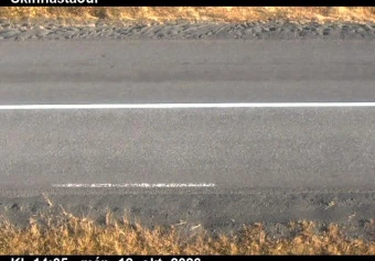 Road camera, road 85, road surface, Skinnastadur, Oxarfjordur, Northeast