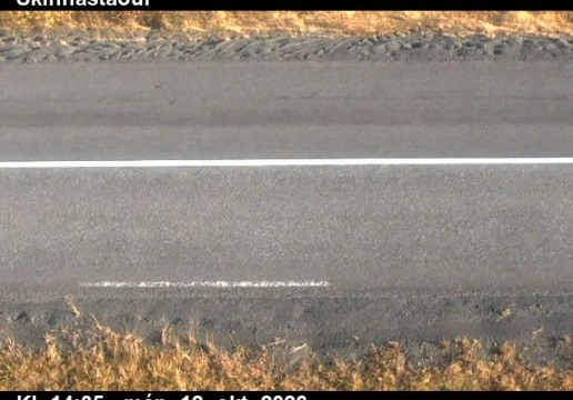 Road camera, road 85, road surface, Skinnastadur, Oxarfjordur, Northeast