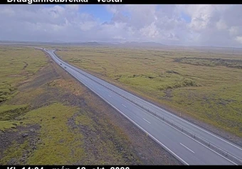 Road camera, road 1, Draugahlidabrekka, towards Reykjavik, Litla Kaffistofan, Southwest