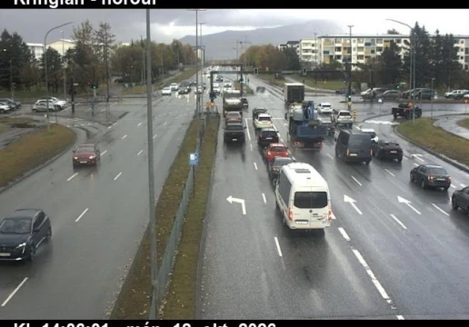 Road camera, road 49/40, looking north, Kringlan, Kringlumyrarbraut, Capital Region