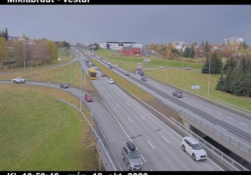 Road camera, road 49/41, looking west, Artunsbrekka, Capital Region