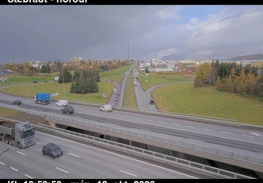 Road camera, road 49/41, looking north, Artunsbrekka, Capital Region