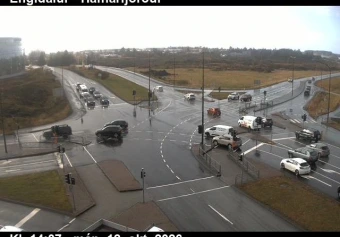 Road camera, road 40, towards Hafnarfjordur, Engidalur, Capital Region