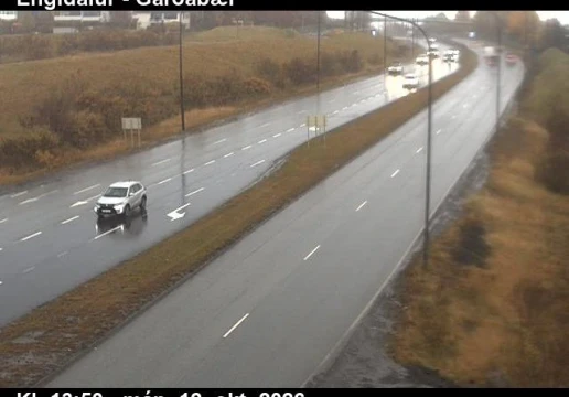 Road camera, road 40, towards Gardabaer, Engidalur, Capital Region