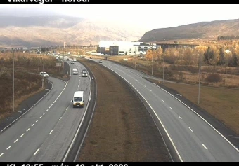 Road camera, road 1, looking north, Vikurvegur, Capital Region