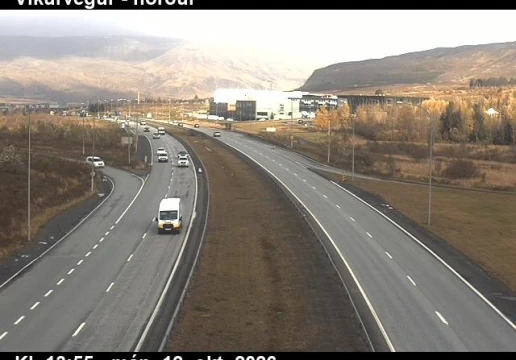 Road camera, road 1, looking north, Vikurvegur, Capital Region