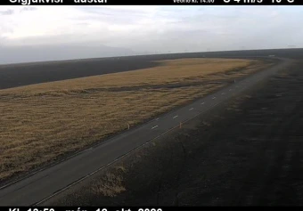 Road camera, road 1, looking east, Gigjukvisl, Southeast