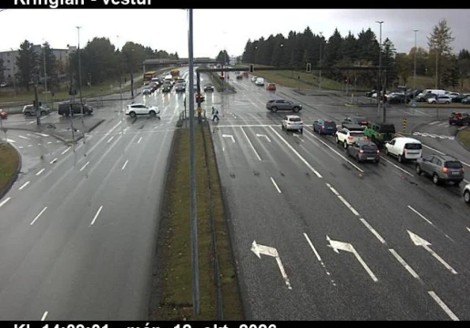 Road camera, road 49/40, looking west, Kringlan, Miklabraut, Capital Region
