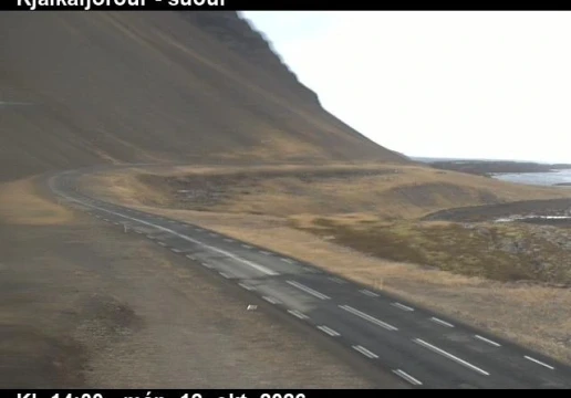 Road camera, road 60, looking south, Kjalkafjordur, Westfjords