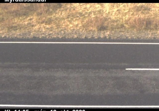 Road camera, road 1, road surface, Myrdalssandur, South