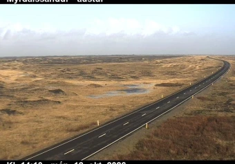 Road camera, road 1, looking east, Myrdalssandur, South