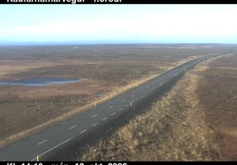 Road camera, road 874, looking north, Raufarhafnarvegur, Northeast