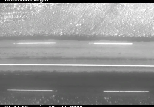 Road camera, road 83, road surface, Grenivikurvegur, North
