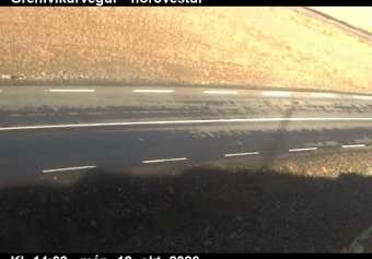 Road camera, road 83, looking north-west, Grenivikurvegur, North