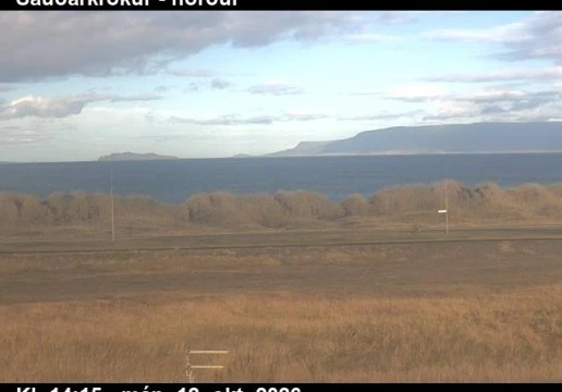 Road camera, looking north, Saudarkrokur, North