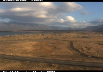 Road camera, looking east, Saudarkrokur, North