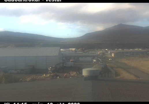 Road camera, looking west, Saudarkrokur, North