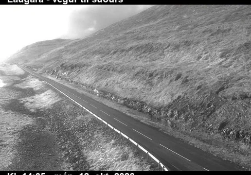 Road camera, road 61, road surface (1), Laugara, Westfjords