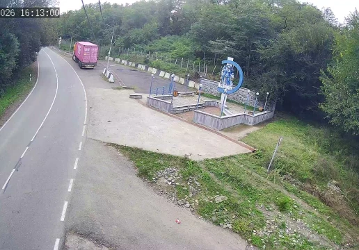 Road by the monument, Zestafoni, Imereti
