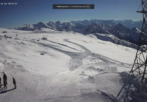 Garabashi station, 3847 m, view of Elbrus, Mount Elbrus