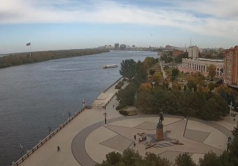 Volga embankment, panorama, Astrakhan