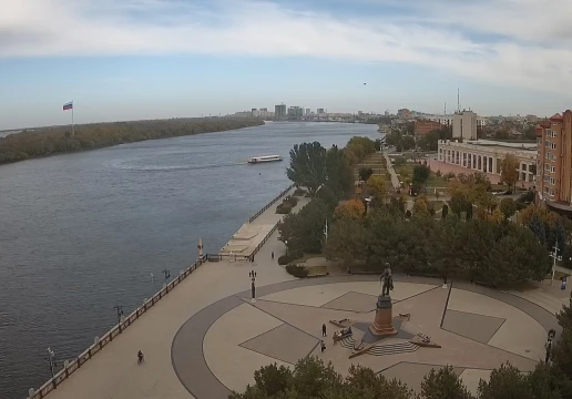 Volga embankment, panorama, Astrakhan