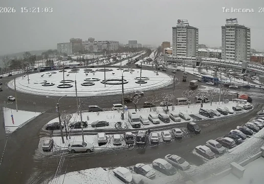 Predmostnaya Square by the Communal Bridge, Krasnoyarsk