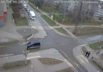 Svobody Street and Soyuzov Street, Kushva